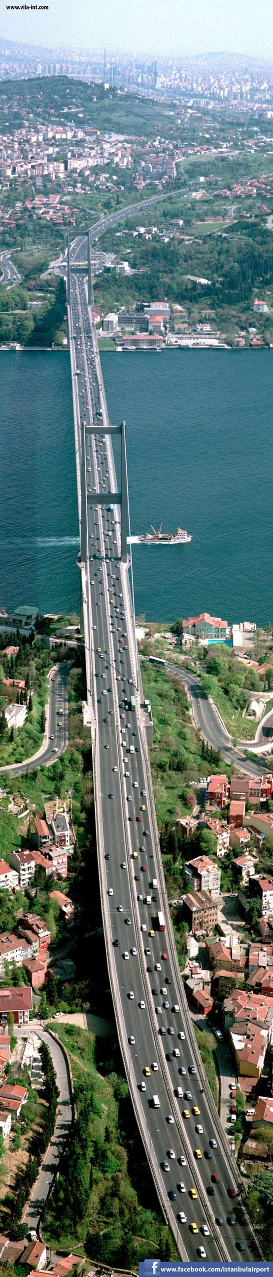 Photo:  Bosphorus Bridge Istanbul. It is 1,510 m (4,954 ft)